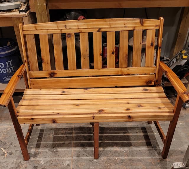 Handcrafted Western Red Cedar Bench